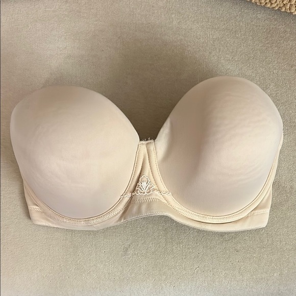 Cream Strapless Bra with Underwire - Picture 1 of 4